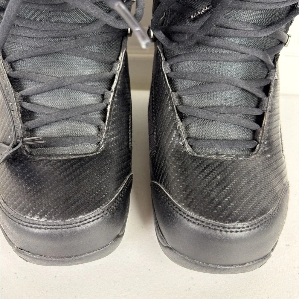 Celsius Snowboard Boots Dufficy Size 8 Climate Trad Lace Black Hemp Freestyle